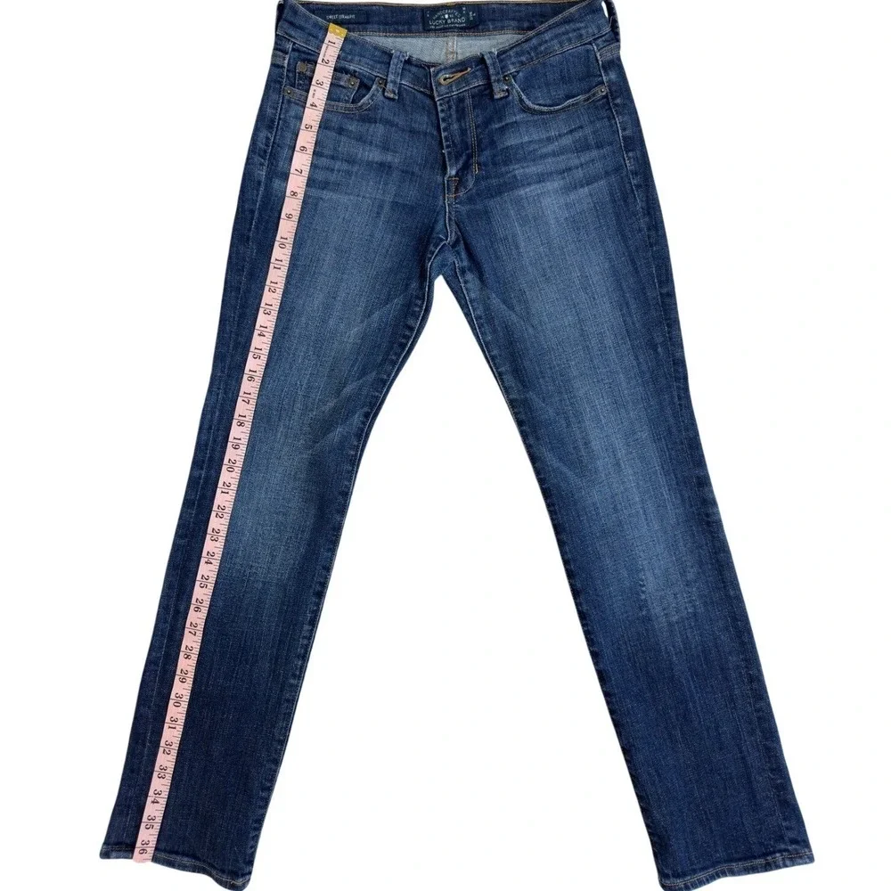 Lucky Brand Sweet Straight Jeans Womens 2/26‎ Dark Wash Blue Denim Stretch Jeans